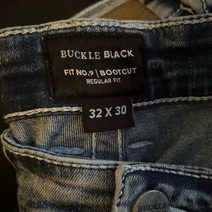 Buckle Black Bootcut Jeans - Dark Blue 32Wx30L